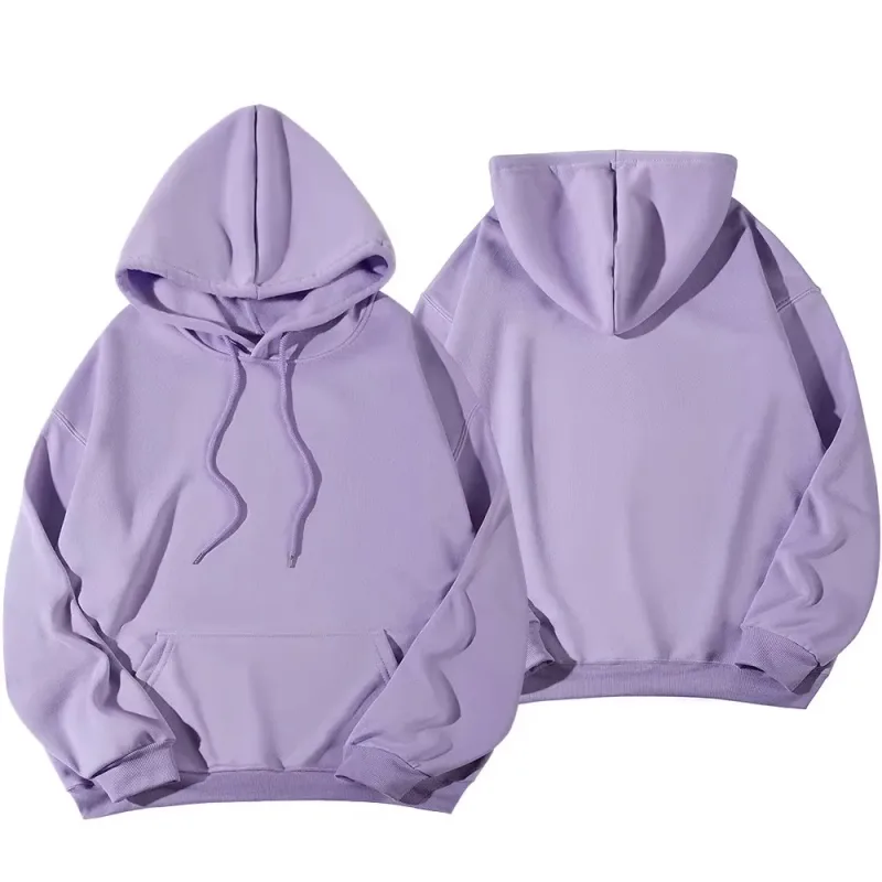 Women candy colored dopamine sweatshirt in spring and autumn colors, oversized shoulder long sleeved pullover hooded sweatshirt — image 9