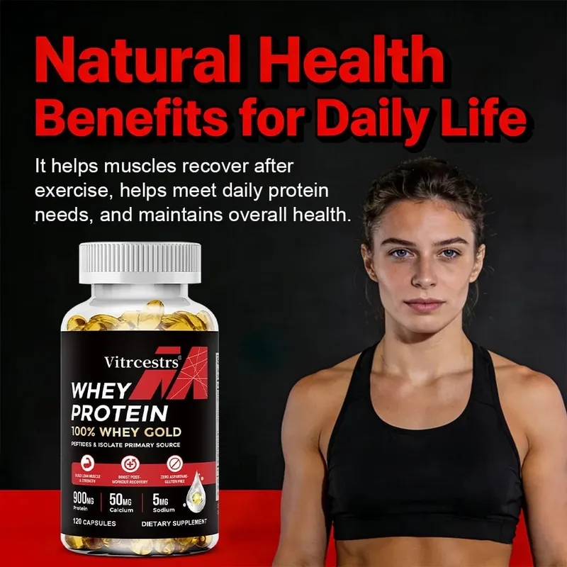 Whey Protein Capsules – High Concentration Promotes Post-workout Recovery Build Abdominal Muscle & Athletic — image 3