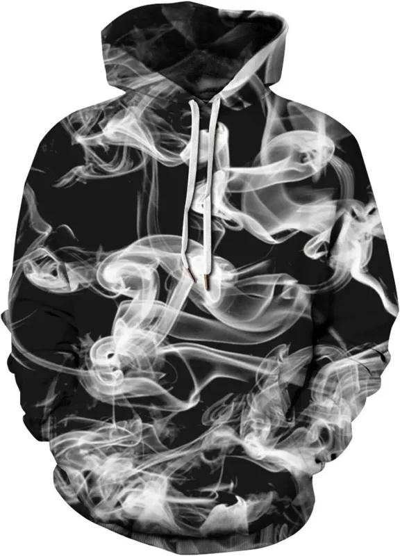 Sweat à capuche graphique pour hommes, sweat à capuche imprimé nouveauté unisexe, sweat-shirt à motif 3D avec poche, sweat à capuche graphique chaud à manches longues Me — image 11