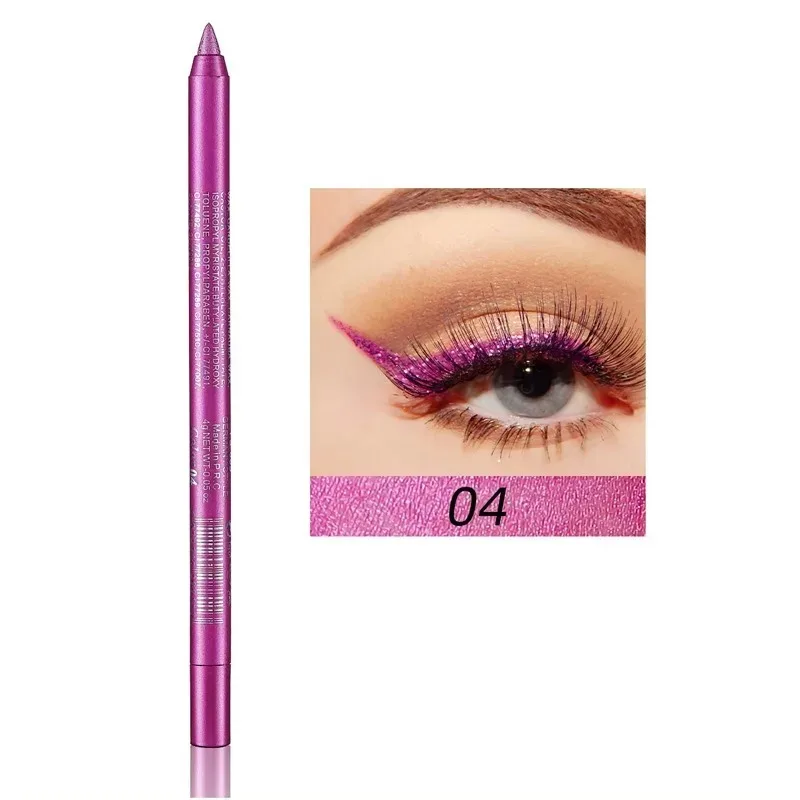 Matita per eyeliner perlescente a 17 colori, colorata, impermeabile, a lunga durata, opaca, liscia, facile da indossare, ombretto, penna per eyeliner, trucco per gli occhi — image 10