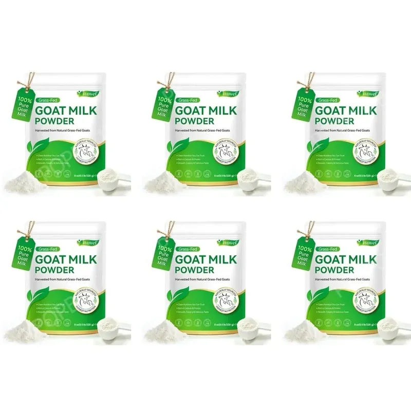 Itawel Goat Milk Nutrition Powder Supplement Grass-Fed Calcium & Protein Support Gluten-Free Easy to Mix 220g 32 Servings