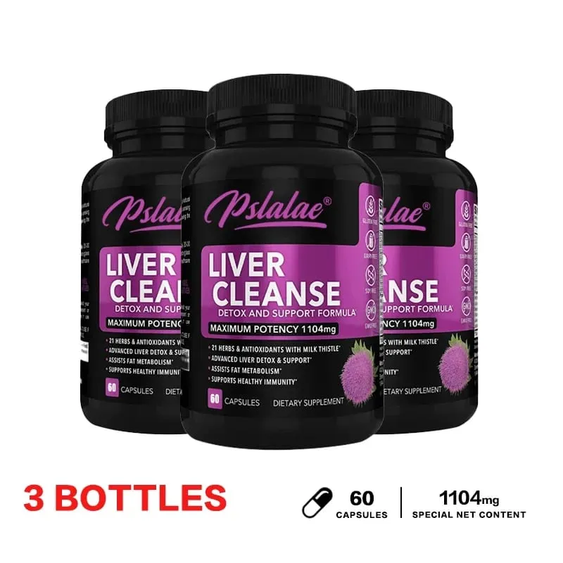 Liver Cleanse Detoxification Support Supplement - Complete Health Capsules with Artichoke Berberine Turmeric Herbs — image 10