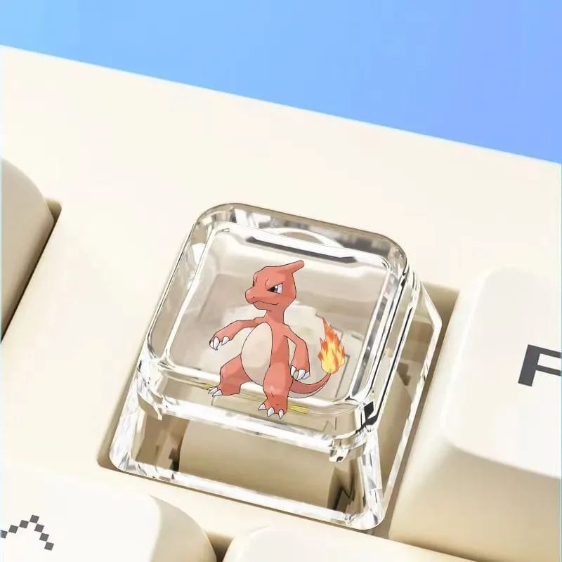 Cross mechanical keyboard personalized anime keycap single Charmeleon Blastoise Eevee transparent cartoon keycap — image 34