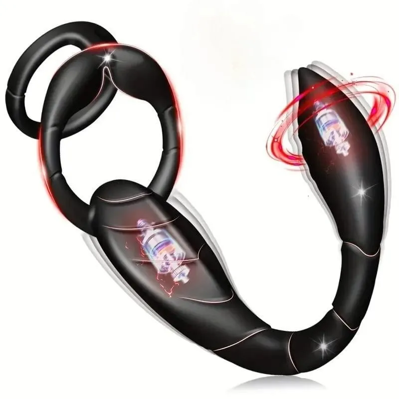 Scorpion Vibration Lock Ring Anal Opening Prostate Massager Magnetic Suction Charging Strong Earthquake Electric Para Hombre