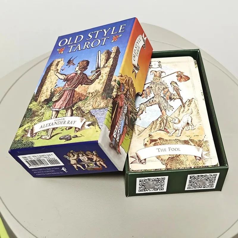 Baraja de Tarot de estilo antiguo con relieve de doble cara, 79 Uds., ilustraciones Vintage que resaltan un simbolismo claro, embalado en una caja rígida de 12x7cm — image 2