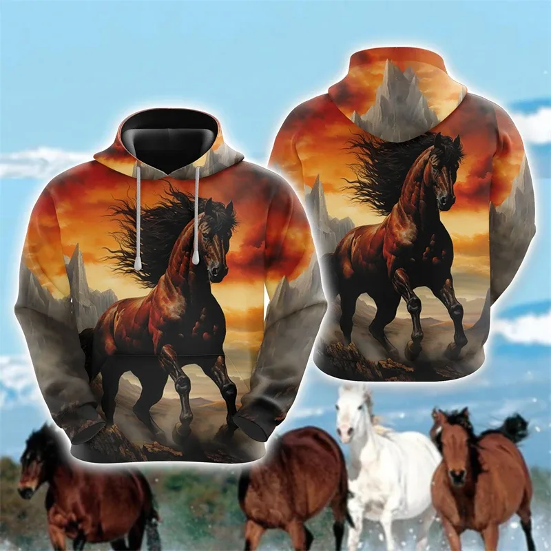 Animal Horse 3D Print Hoodies Autumn Men Women Casual Fashion Oversized Sweatshirts Hoodie Male Pullovers Tracksuit Man Clothing — image 4