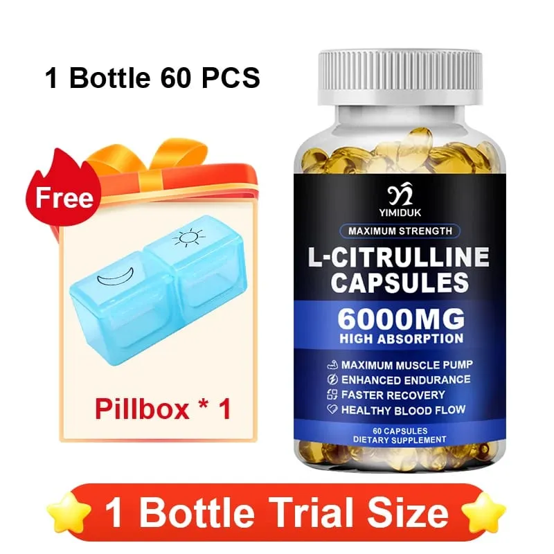 Premium L-Citrulline Capsules with High-potency Citrulline Gelatin Support Vessel Health Boost Workout Hasten Muscle Repair — image 8