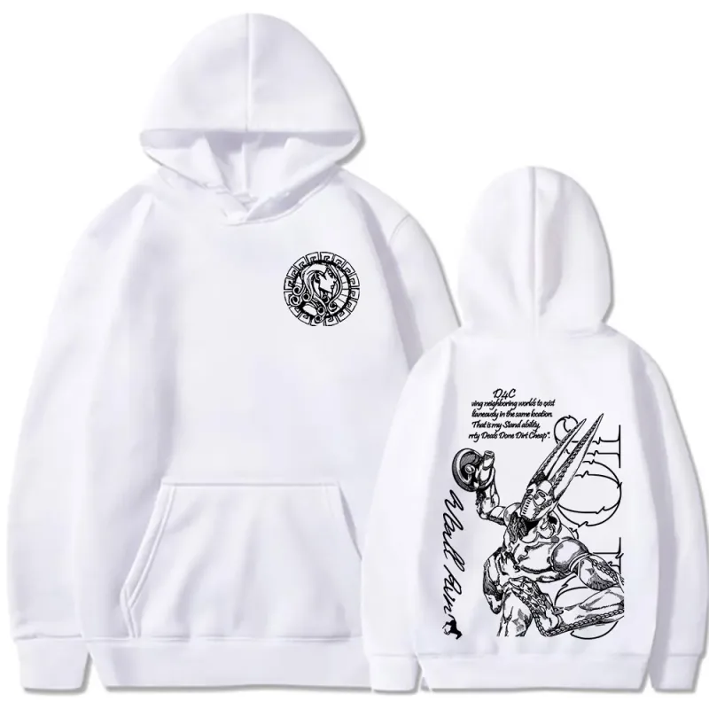 Anime Jojo Bizarre Adventure STEEL BALL RUN D4C Funny Valentine Hoodies Men Women Clothing Fashion Pullover Oversized Sweatshirt