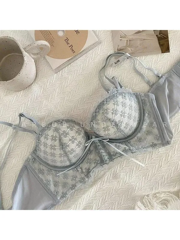 Lace Push Up Bra No Underwear Padding Slim Wireless Seamless Summer Sexy Bralette for Small Chest Lift Side Support Anti Sagging — image 5
