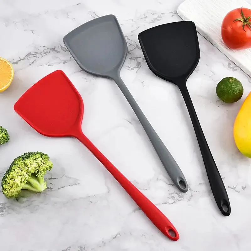 All-in-one silicone spatula kitchen items heat resistant non-stick frying pan spatula household silicone Chinese spatula — image 4