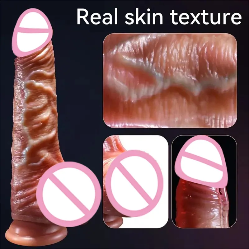 Wearable Realistic Strapon Dildo Skin Testicles Sliding Anal Vagina Sexy Adult Masturbation Big Penis For Women Dildos Sex Toys — image 2