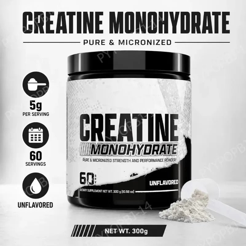 Creatine Monohydrate Powder 5g Per Serving Supports Strength Muscle Recovery Unflavored 60 Servings 300g — image 2