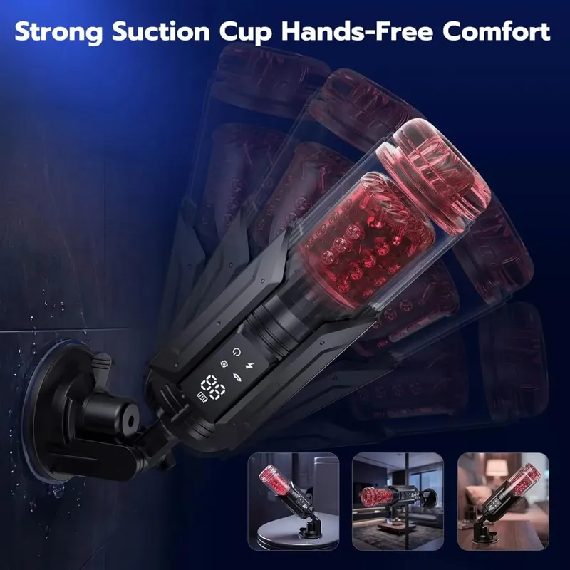 Automatic Male Masturbator 7 Thrusting Rotating Suction Modes Blowjob Sex Machine Vibrating Masturbation Stroker Dual Handles — image 6