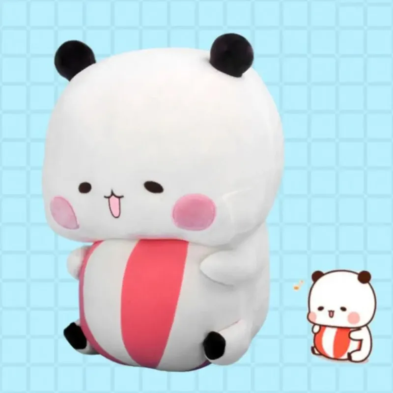 Bubu and Dudu Panda Plush Cute Cartoon Stuffed Soft Pillow Toy Wedding Handmade Ornament Panda Bear Doll Children's Day