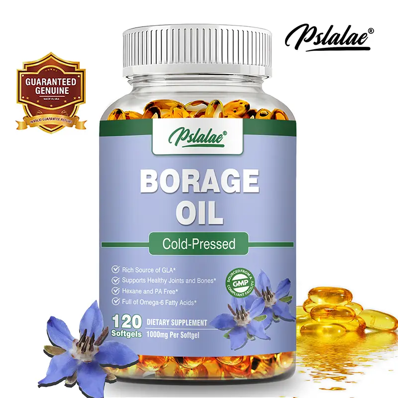 Borage Oil Capsules - Helps Maintain Skin Joint and Bone Health Relieves Cellular Stress and Provides Antioxidant Support — image 1