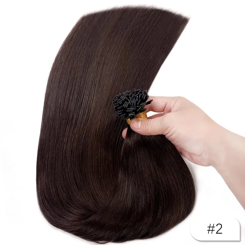 Natural 613 Blond Colored Straight Human Hair Extension 100g Strand Fusion Flat Tip Keratin Capsules for Hair Extensions 30Inch