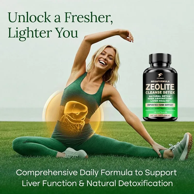 Buy 2 Get 2 Free! Zeolite Cleanse Detox Capsules Clinoptilolite Clay for Heavy Metal & Toxin Removal Natural Full-Body Cleanse