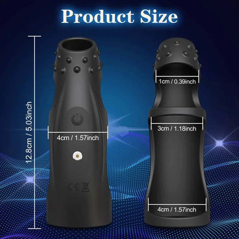 Vibrating Penis Sleeve Cock Ring Penis Extender for G Spot Clitoris Vibrator Stimulation Adult Sex Toy for Men Delay Ejaculation — image 6