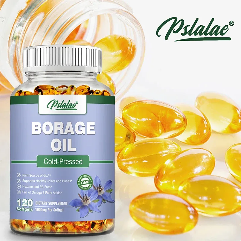 Borage Oil Capsules - Helps Maintain Skin Joint and Bone Health Relieves Cellular Stress and Provides Antioxidant Support — image 6