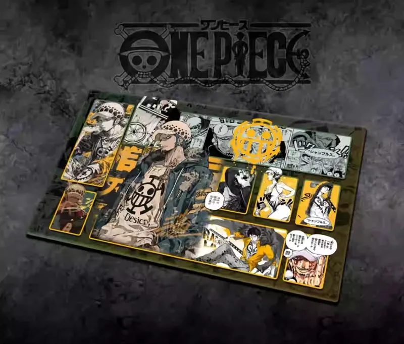 60*35cm Anime One Piece OPCG GAME Card Siri Komik PlayMat Empat Maharaja Baharu Mengajar Shankusu Buggy Luffy Mainan Koleksi Helikopter — image 12