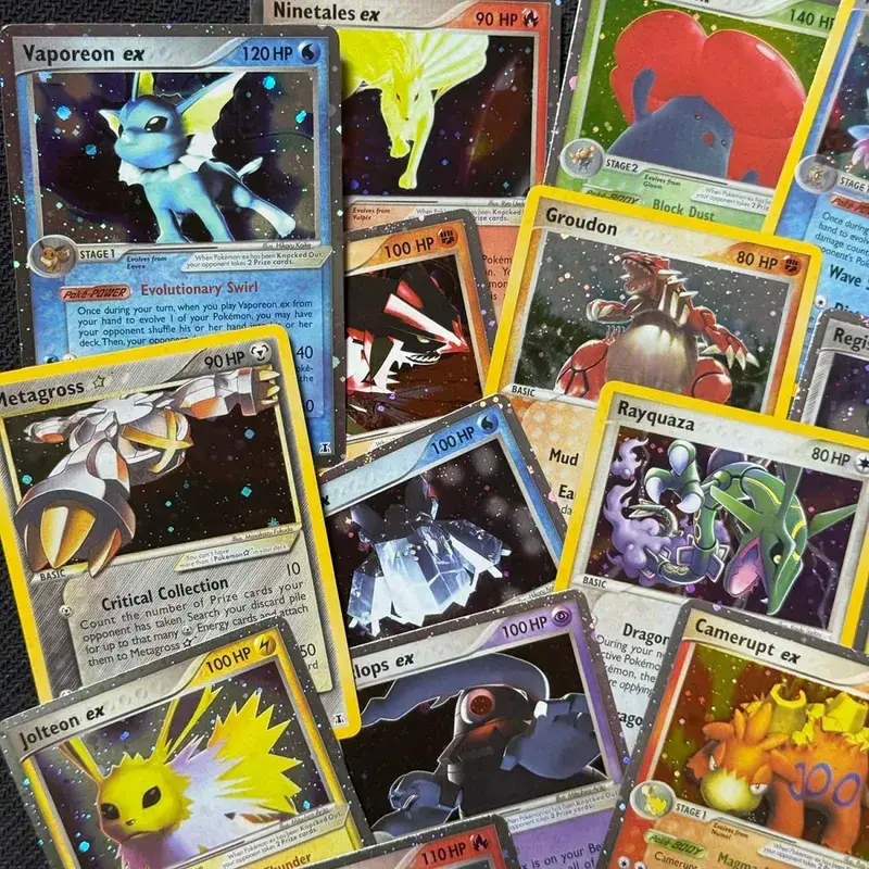 Proxy Cards Holographic Emerald Cacturne Rayquaza Hidden Legends Kyogre Crystal Guardians Alakazam Star Flareon Metagross — image 3