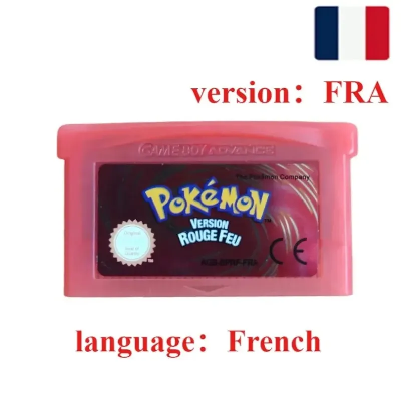FRA Version French Pokemon Series 32 Bit Video Game Cartridge Emerald FireRed Leafgreen Ruby Sapphire GBA Game Card Toy Gift — image 4