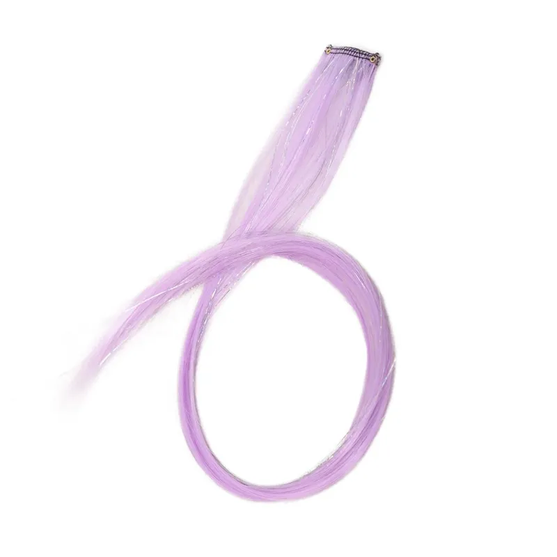 1pcs 24inch Colored Clip in Hair Extensions Long Straight Colorful Highlights Hair Pieces Synthetic Rainbow Hairpieces for women