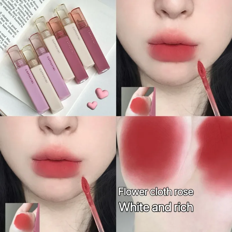 Silky Velvet Lip Gloss Matte Lip Mud Waterproof Non-Stick Cup Lip Glaze Smudge Proof Not Fade Liquid Lipstick Korean Makeup — image 9