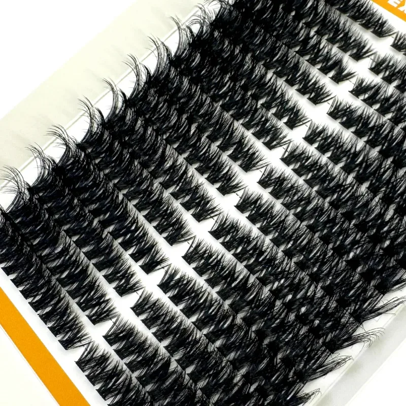 Left/Right Individual Lashes Cat Eye Lash Extension 80D Fluffy Lash Clusters Thick Volume Eyelash Clusters Extensions — image 4