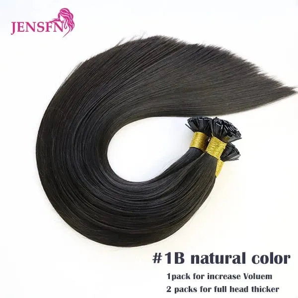 Straight Flat Tip Human Hair Extensions 16"-26" Inch 1g/Strand 100% Hair Extensions Keratin Capsule Fusion Hair For Women — image 8