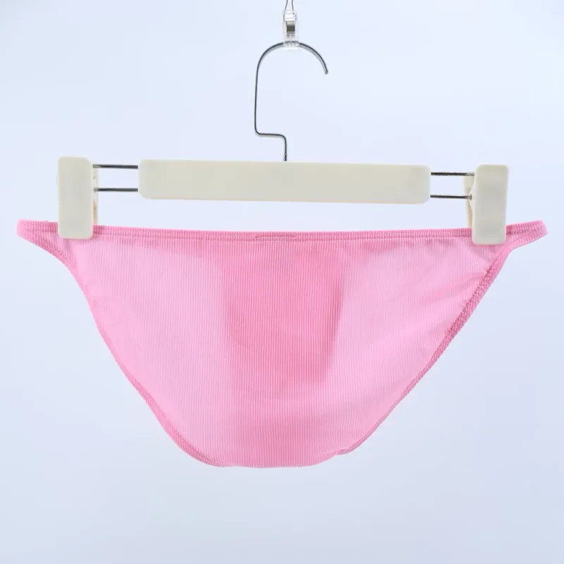Men Fashion Ribbing Sexy High Fork Underwear Briefs U Convex Pouch Low Rise Man Comfortable Underpants Quick-drying
