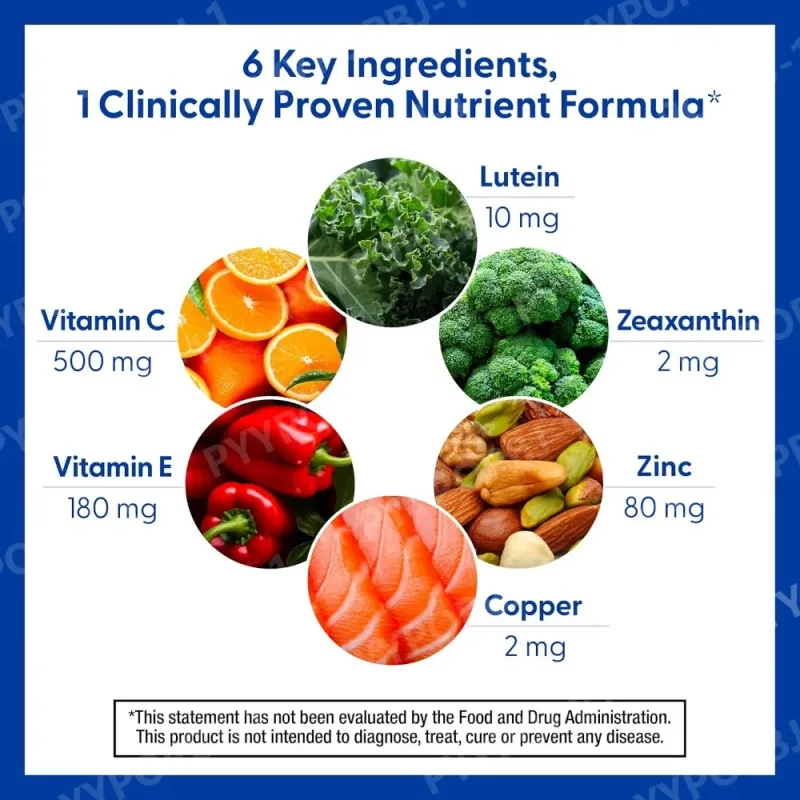 2 Eye Vitamin and Mineral Supplement with OCUSorb Lutein and Zeaxanthin 120 Capusus