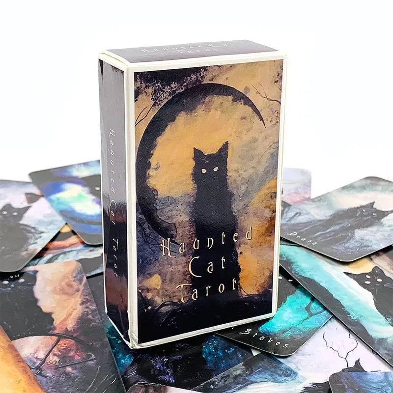 New Tarot Haunted Cat Tarot Deck Fate Divination Oracle Board Games Playing Card Family Party Entertainment Cards Game — image 1
