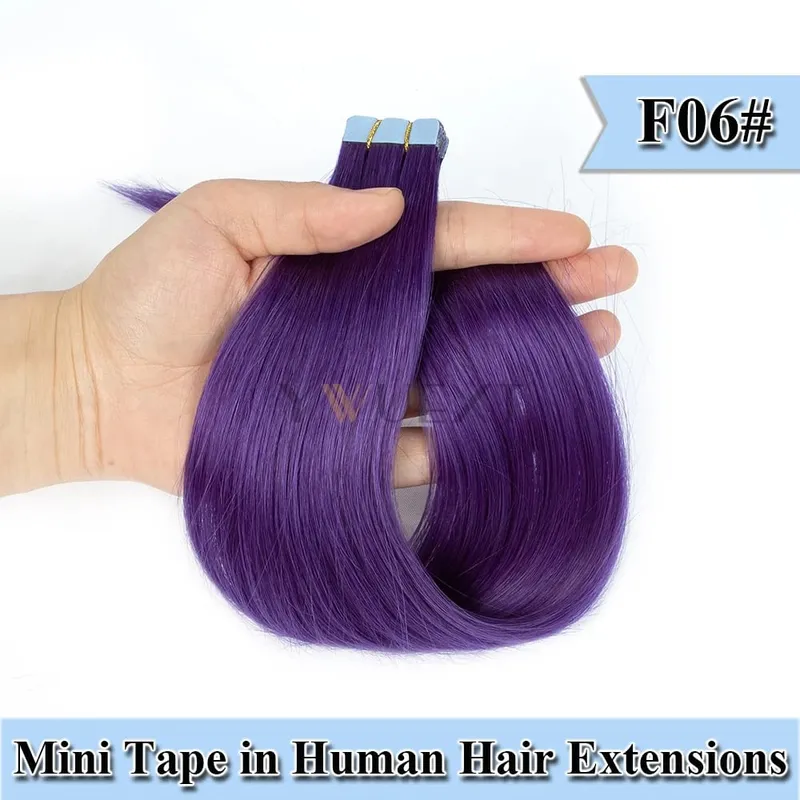 12-20 Inches Mini Tape in Human Hair in Fancy Colors Natural Straight Seamless Tape Hair Extensions for Outlet Hairstyles — image 12