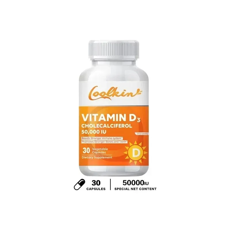 Vitamin D3 5000IU Kaya Vitamin D untuk Antioksidan Sehat Mendukung Fungsi Sistem Kekebalan Tubuh - 120 Kapsul Non-GMO — image 8
