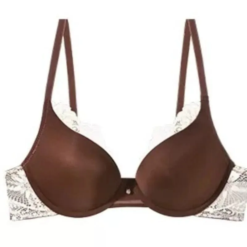 Ladies Soft Underwire Lace Lingerie Set Push‑Up Bra Anti Sagging Lifting Comfort Lightweight Casual Women Underwear Kit