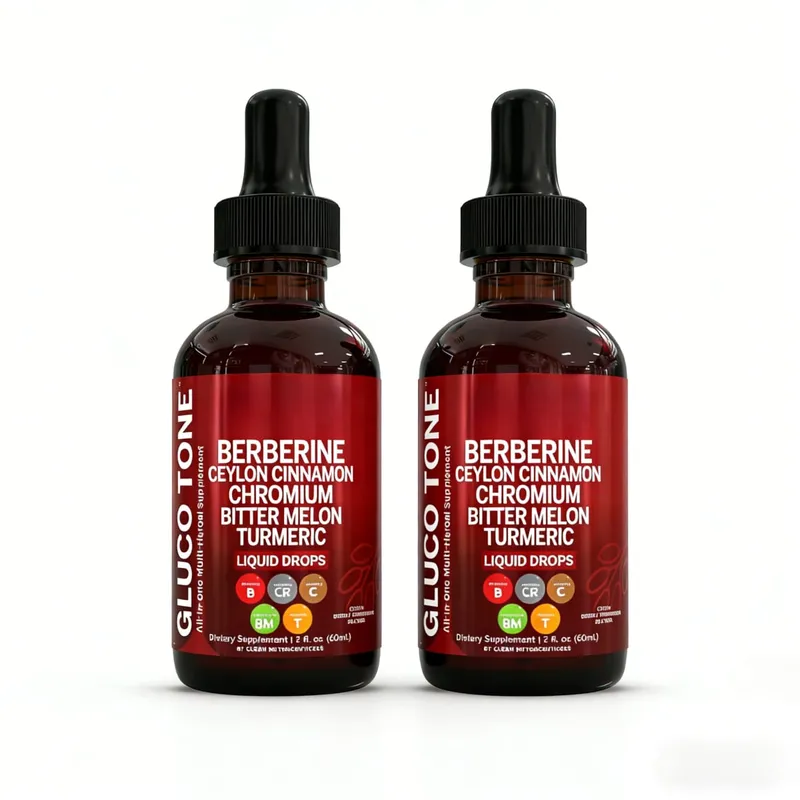 Berberine with Ceylon Cinnamon Supplement Liquid Drops + Bitter Melon Extract Glucomannan Gymnema Chromium Turmeric 60ml