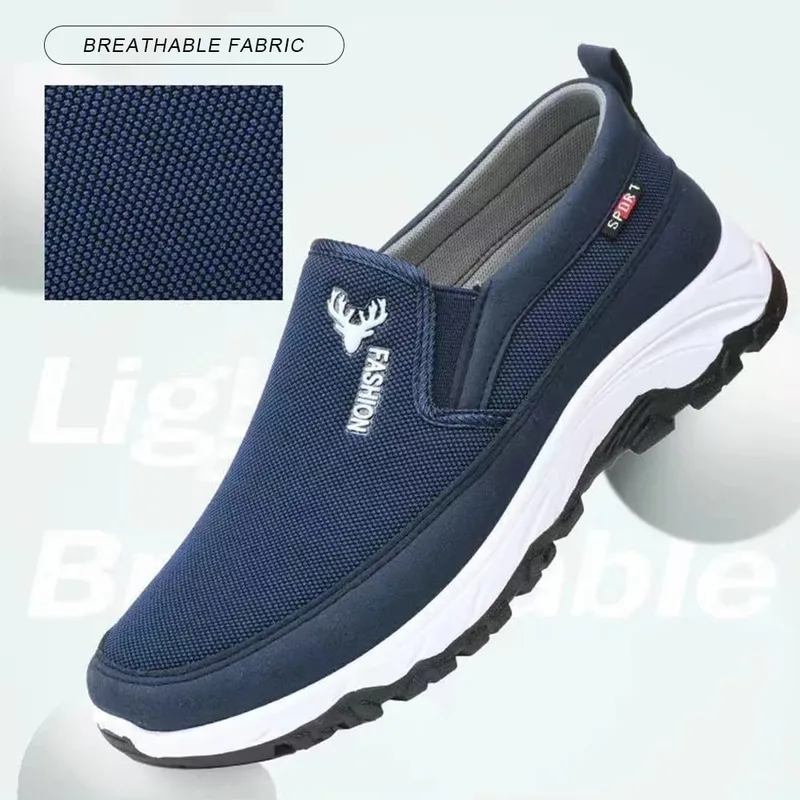 Scarpe casual in tela da uomo Scarpe estive leggere in rete Scarpe basse traspiranti Scarpe da passeggio alla moda da uomo Mocassini morbidi da uomo