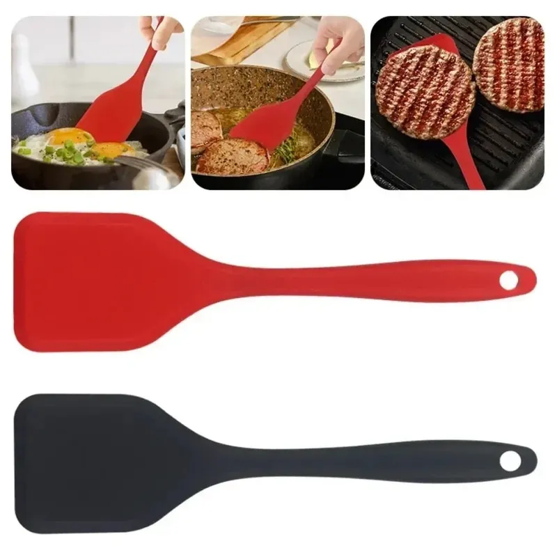 Maliit na 20.5cm Silicone Cooking Leakage Spatula Dense Shovel Fried FishOmelette Shovel Non-stick Spatula Mga Tool sa Pagluluto sa Kusina