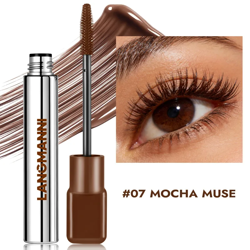 Silk Fiber Matte Blue Mascara Berus Besar Berwarna-warni Memanjangkan Bulu Mata Kalis Air Tahan Air Cepat Kering GreenPink Curling Mascara Makeup