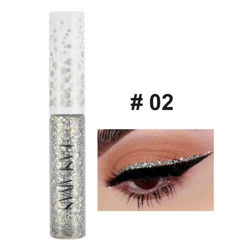 12 Colors Shiny Eye Liners Pigment Silver Rose Gold Color Glitter Liquid Eyeliner Metallic Colorful Makeup For Women — image 8