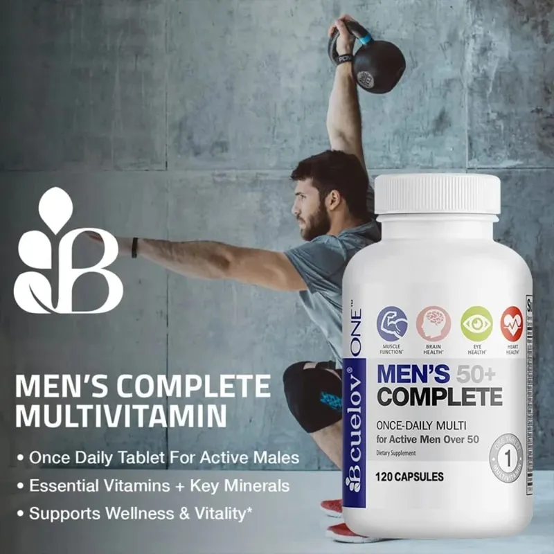 Men's Multivitamin for 50+ - High Potency Formula for Brain Eye & Heart Health for Brain Eye & Heart Health 120 Capsules — image 6