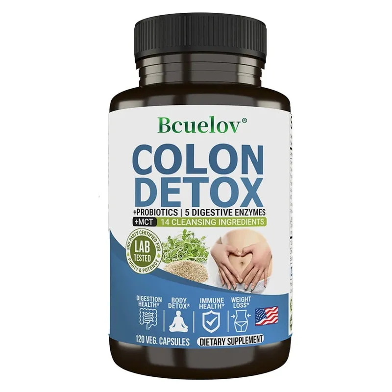 Colon Detox Probiotics Containing Psyllium Husk Relieves Constipation and Bloating Cleansing Supplement — image 9