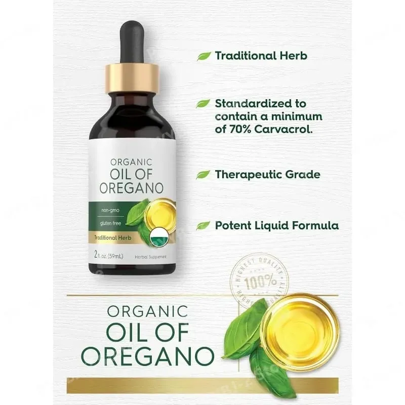 น้ำมันออริกาโนอินทรีย์หยดของเหลวมังสวิรัติอาหารเสริมสมุนไพรสุขภาพ Non-GMO ปราศจากกลูเตนทุกวันโภชนาการสนับสนุน 60ml ต่อขวด