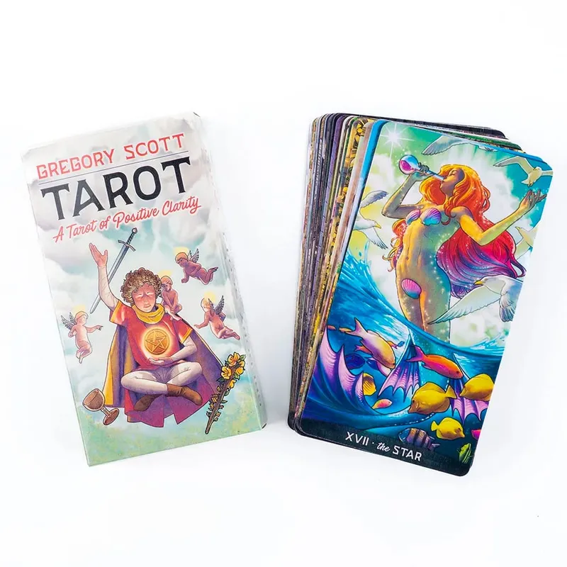 Hot Selling Gregory Scott Tarot 78-Card Deck English Visions For Beginners Puzzle Leisure Family Friend Party Game 11.1*6.1cm