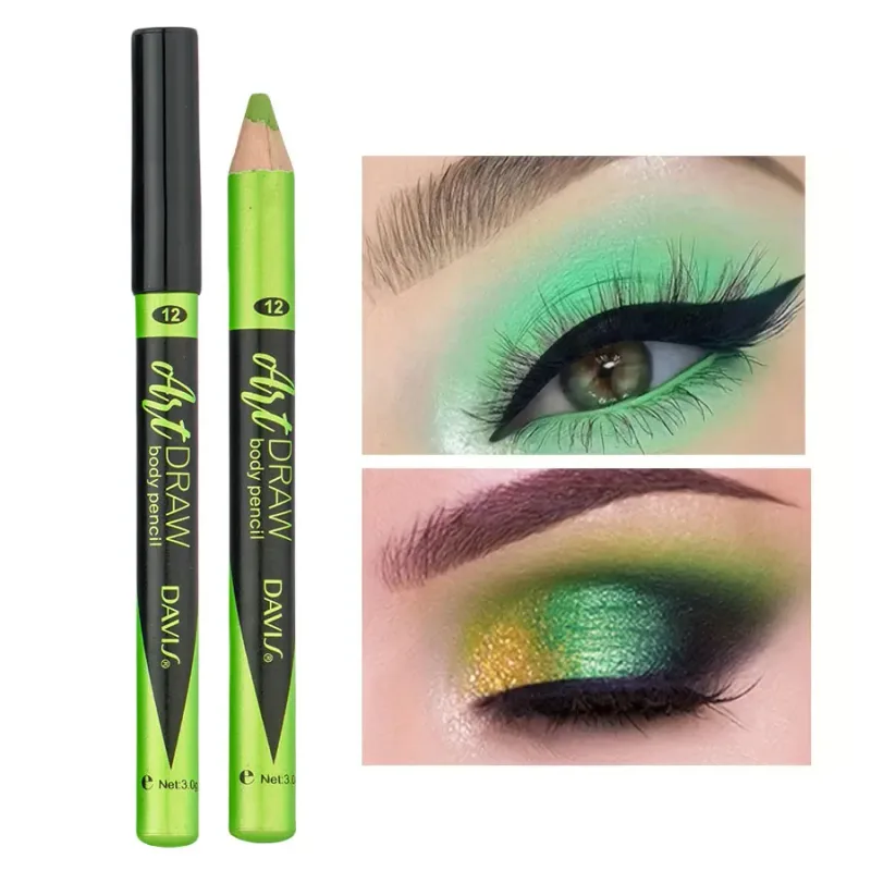 15 Color Eyeliner Lip Liner Pen Black Blue Multicolor Metallic Pearly Glitter Matte Finish Punk Smokey Style Eye Makeup Pen