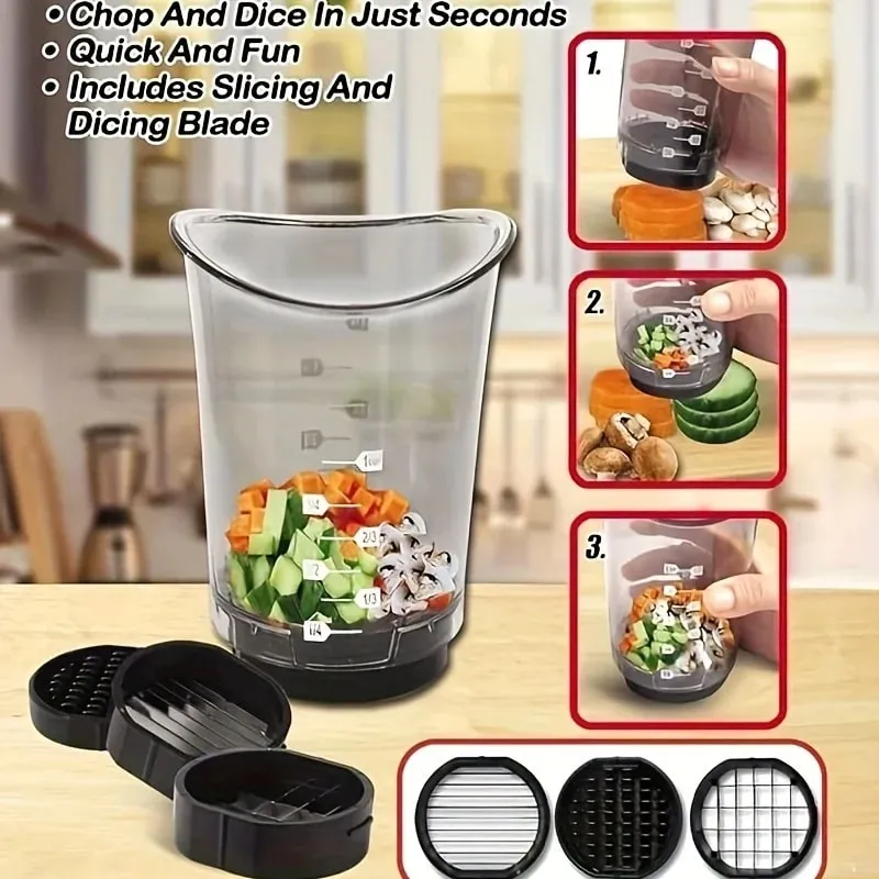 Vegetable Fruit Slicer Cup Multi-Function Kitchen Tool Easy Clean Food Cutter Salad Tool Kitchen Gadgets Accessories — image 6