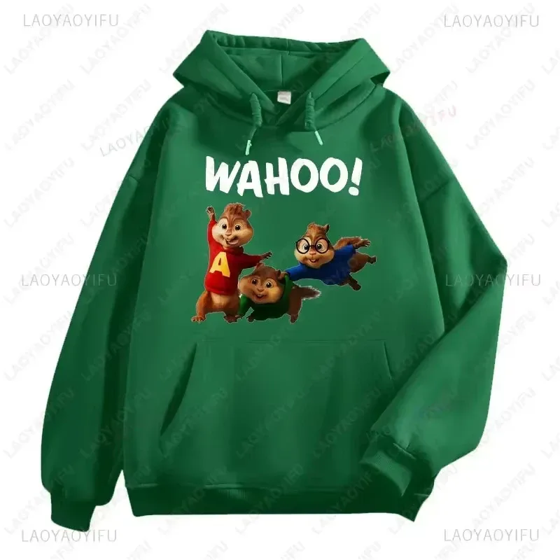Hoodie Anime Alvin And The Chipmunks Sweater Uniseks Pakaian Jalanan Kasual Motif Huruf A Ramah Lingkungan Promo