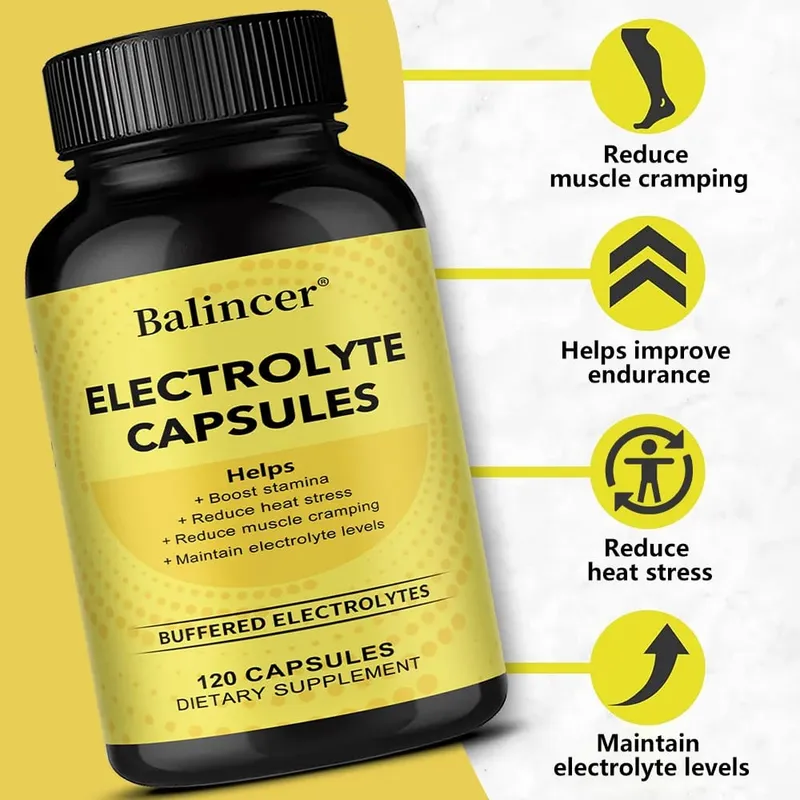 Electrolyte Capsules Mineral Supplement Support Electrolyte Balance Muscle Recovery Energy Endurance & Fast Hydration