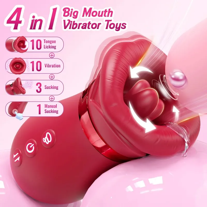 Tongue Wiggle Vibrator for Women Vacuum Sucking Clitoris Stimulator Female Masturbator Nipples Clit Sucker Sex Toy for Women — image 3